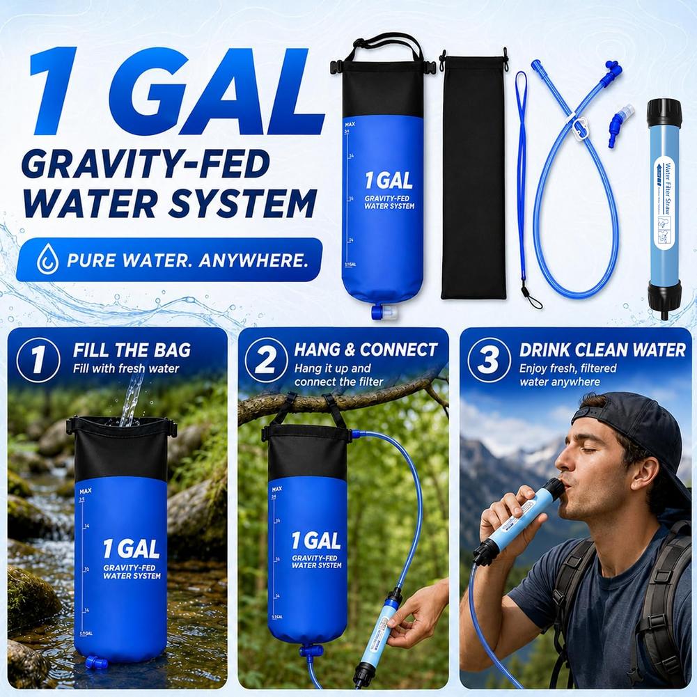 Bivy Bag Emergency - Kit con sacchetto filtrante per acqua